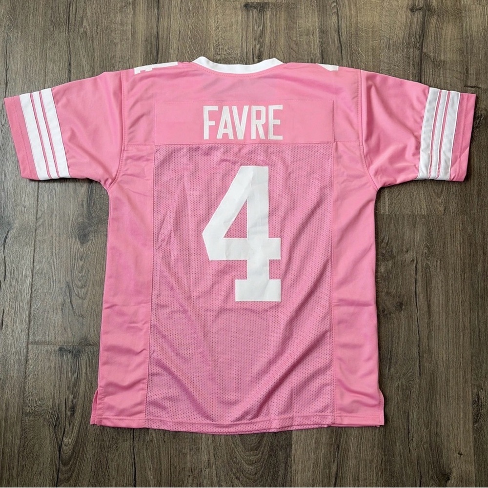 NEW Women Green Bay Packers Favre Breast Cancer Awareness Jersey Shirt NWOT